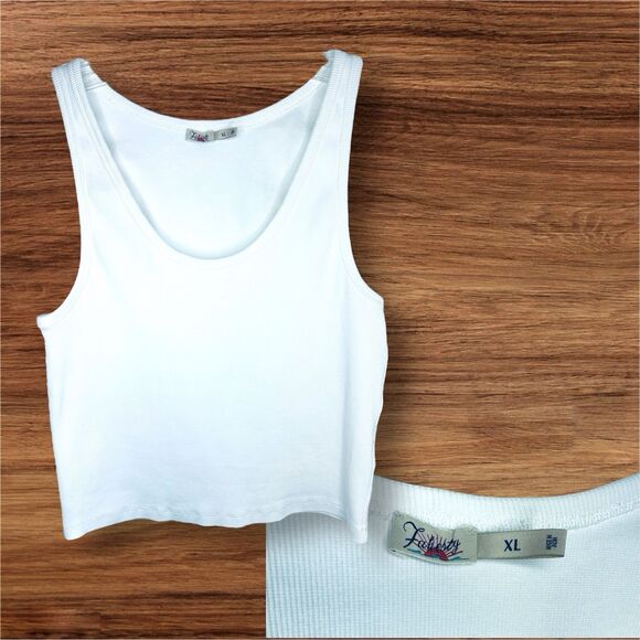 Faherty Sunwashed Rib Tank White Women’s XL Classic Clean Girl Preppy Quality - Picture 2 of 12